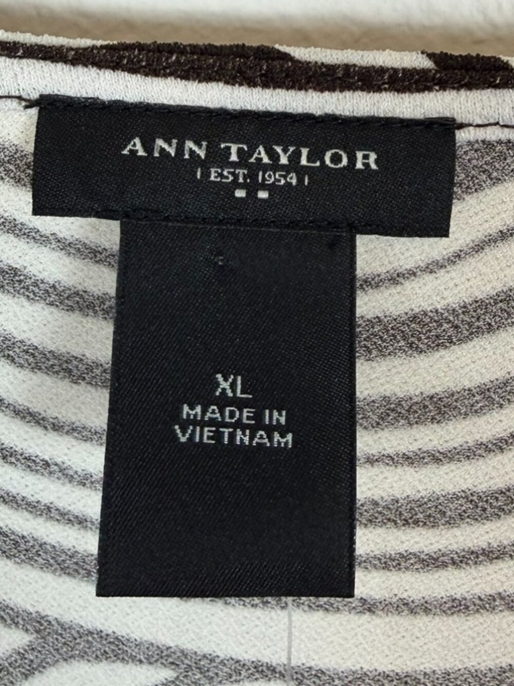 NWT Ann Taylor XL Black White Abstract Print Sleeveless Sheath Dress - Picture 9 of 13